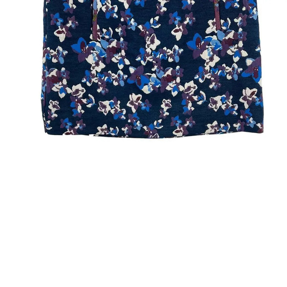 Anthropologie Maeve Cardana Mini Skirt Floral Brocade  Blue Purple Size US 4 - Picture 5 of 9